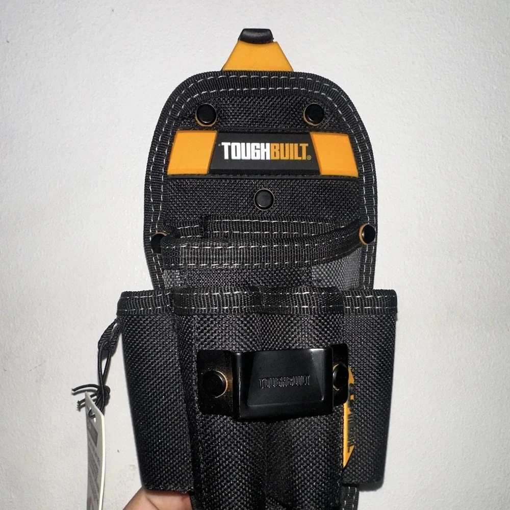 TOUGHBUILT ClipTech Clip-On Tool Pouch Belt Holster Technician Black/Yellow NWT